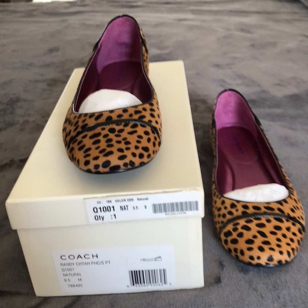 Coach Flats, NEW in box, size 9.5